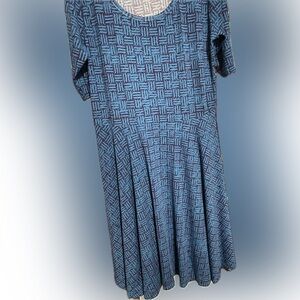 Lularoe Nicole blue/purple design